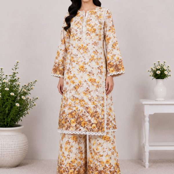Digital print Long shirt with Plazo