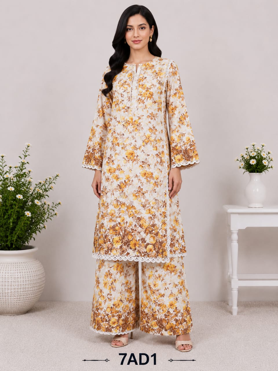 WhatsApp Image 2026-09-01 at 5.17.34 PM Digital print Long shirt with Plazo - Image 1