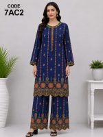 Digital printed shirt with strait trouser