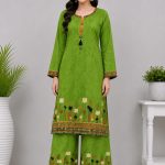 Digital printed shirt with strait trouser