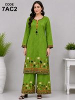 Digital printed shirt with strait trouser