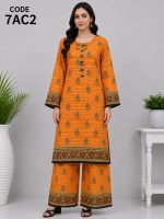 Digital printed shirt with strait trouser