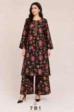 Digital printed long shirt with straight Trouser
