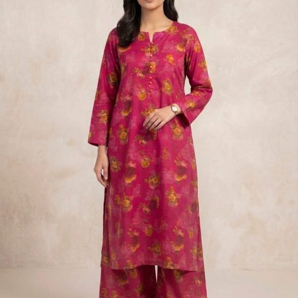 Digital printed long shirt with straight Trouser