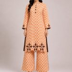 Digital printed long shirt with straight Trouser