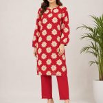 Digital Print with plain Trouser