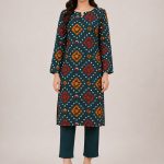 Digital Print with plain Trouser