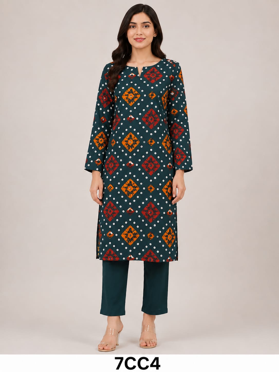 WhatsApp Image 2026-09-03 at 2.27.11 PM Digital Print with plain Trouser - Image 1