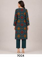 Digital Print with plain Trouser - Image 2