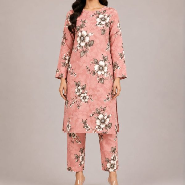 Digital Print Allover suit  on  Lown