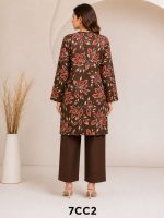 Digital Print shirt with Plain Trouser  on Lown - Image 2