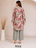 Digital Print shirt with Plain Trouser on Lown - Image 2