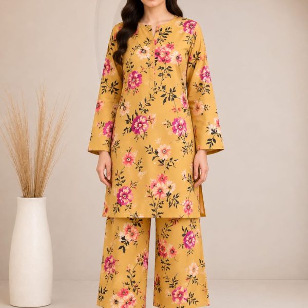Digital Printed Allover suit on Lown