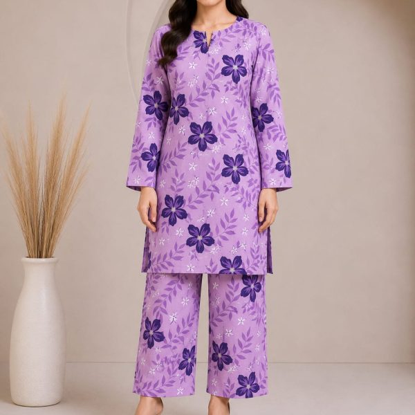 Digital Printed Allover suit on Lown