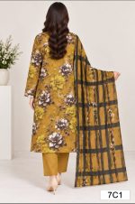 Digital Printed Shirt with Plain Trouser on  Lawn - Image 2