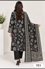 Digital Printed Shirt with Plain Trouser on Dorya Lown - Image 2