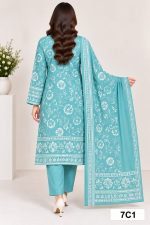 Digital Printed shirt with Plain Trouser on Lown - Image 2