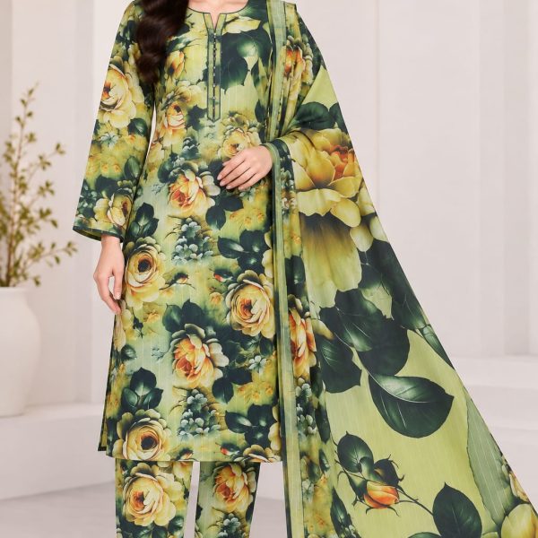 Digital Printed Allover suit with shafun dubatta on Dorya Lown