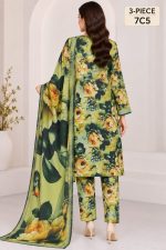 Digital Printed Allover suit with shafun dubatta on Dorya Lown - Image 2