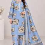 Digital Printed Allover suit on Dorya  Lown