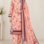 Digital Printed Allover suit on Dorya Lown with shafun dubbata