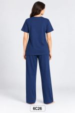 Plain Night Suit with Front Print - Image 2