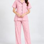 Classic printed Notch Coller nightwear suit