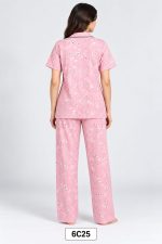 Classic printed Notch Coller nightwear suit - Image 2