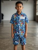Printed Niker shirt on linen