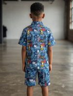 Printed Niker shirt on linen - Image 2