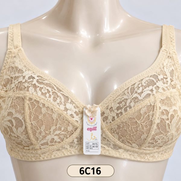 Elegant Floral Lace Net Bra
